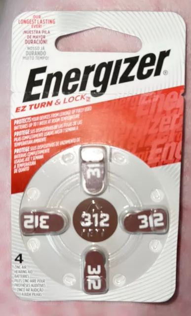 B ENERGIZER BATTERIES 4 Pc 1 Pack Hearing Aid Button Battery Free Fast Delivery