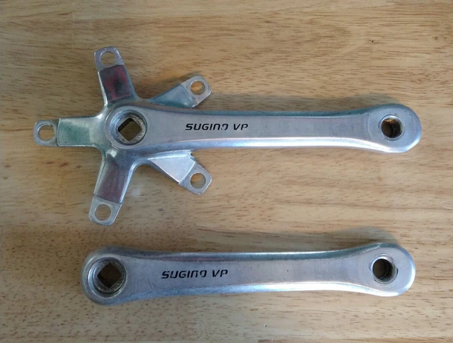 Vintage Sugino VP Crank Set 170 mm Triple  110 74 BCD MTB BMX 80s Cranks