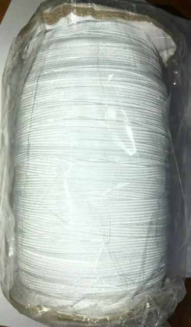 Elastic 1/4" 6mm 288 Yards Braided White New in Packaged Roll