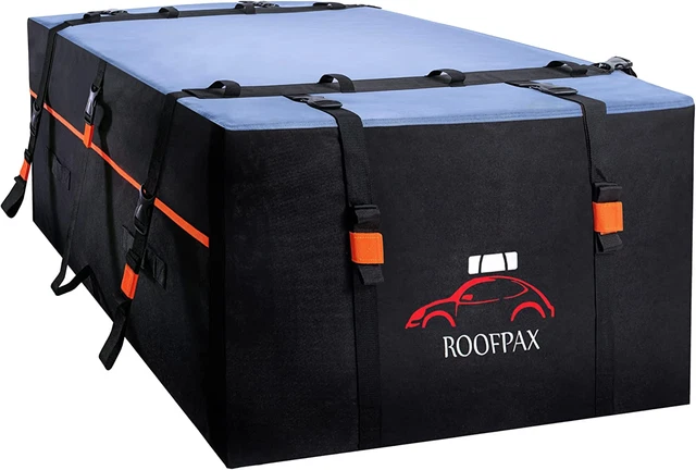 23 Cft. Extra Waterproof Rooftop Cargo Carrier Bag, Double Weatherproof Zippers,