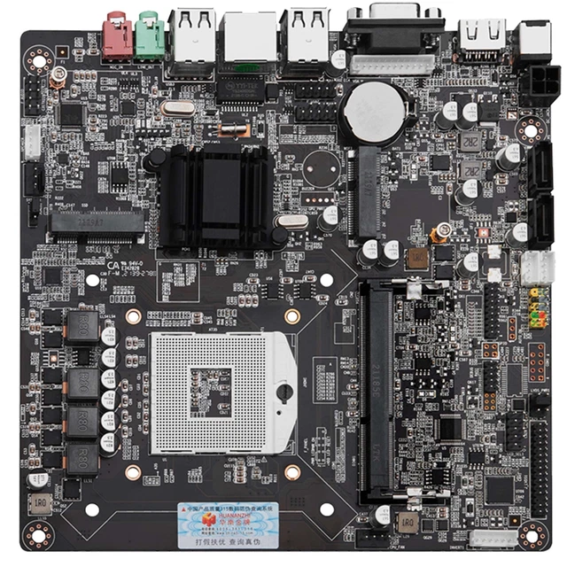 MOTHERBOARD HM65 PGA988 DDR3 MiniItx with Power Supply External 12V Mini PC Aio 205.45