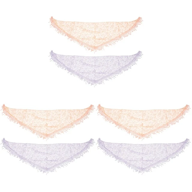 6 piezas bufanda de encaje triangular poliéster (fibra de poliéster) bufanda de mujer