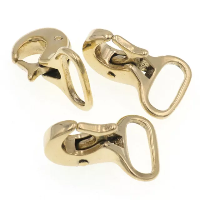 Brass Eagle Mouth Spring Snap Hook Fixed Eye Bolt Trigger Clasps Leather Carft