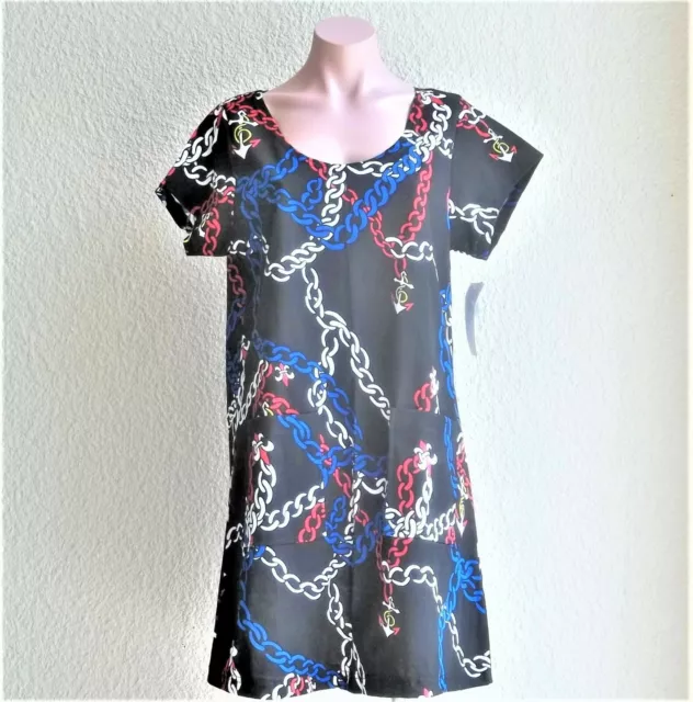 LAST ONE SALE 100% Cottn Short Sleeve Sun Dress/Beach CoverUp, 2 Pocket Size S/M