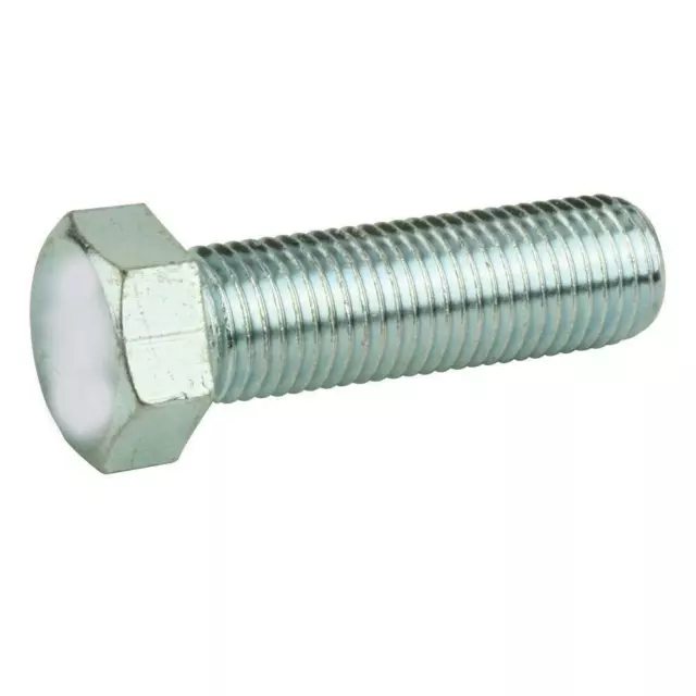 (1) Zinc Plated 7/16-14 x 1 1/2" Hex Head Cap Screw Bolt full thread FAST! A75