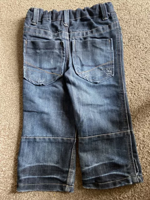 JUNGEN-KLEINKIND-JEANS-ALTER 2-3 JAHRE-98 cm-BLAU-VERSTELLBARE TAILLE-CHEROKEE-VINTAGE PASSFORM 3