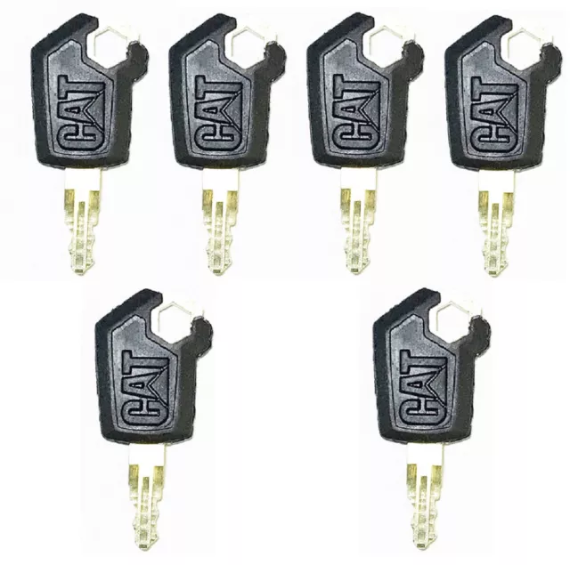 6 OEM Style Caterpillar Heavy Equipment Ignition Keys Dozer Excavator Skidsteer