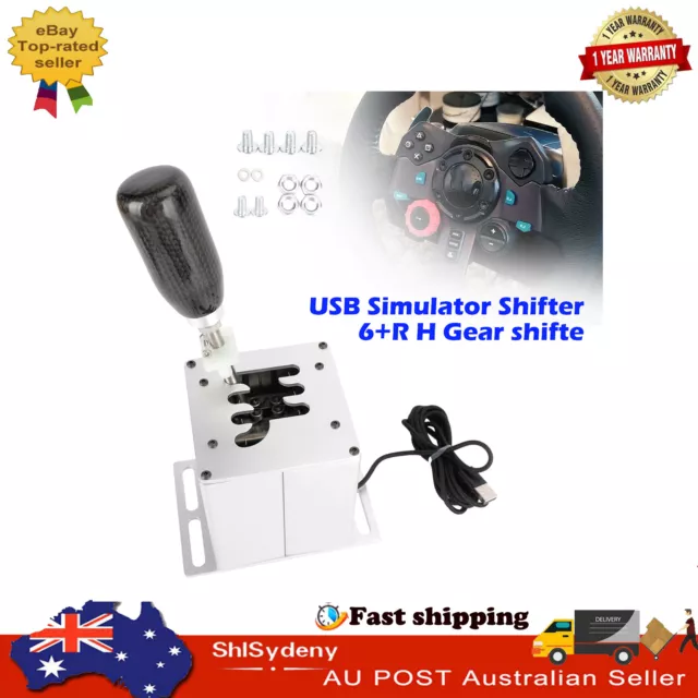 USB Handbrake with Clamp and H Shifter for Logitech G29 T300RS/GT Steering  Wheel 