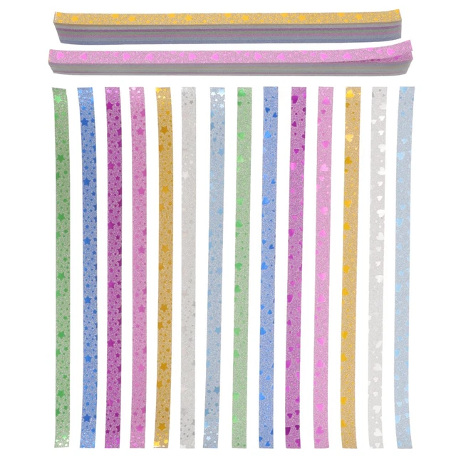 Lot De 540 Feuilles Origami Porte-bonheur - Bandes Pliage étoiles Et Trèfles