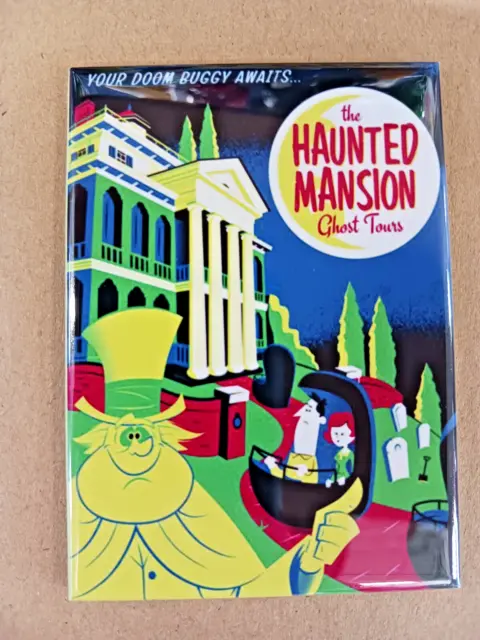 Disney Custom Fridge Magnet Haunted Mansion Ghost Tours 3 1/2"H x 2 1/2"W