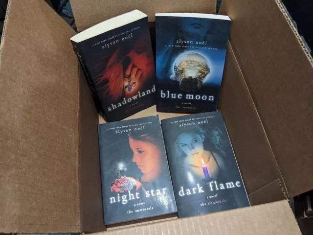 Alyson Noel Lot of 4 Book Immortals Series Paperback blue moon dark flame night