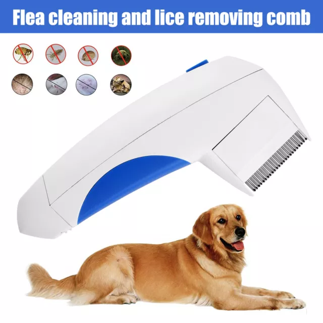Electric Flea Zapper Lice Remover Hair Comb Brush for Pet Cat/Dog Cleaning Tool