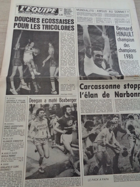 L'Équipe Journal Du 09/07/1980 - Tour De France : Hinault En Jaune Et En Péril - Édition Originale