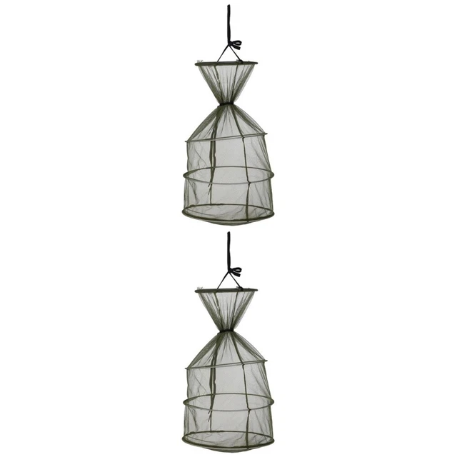 2 pcs Fischernetz Klapp Durable Nylon Angeln Eimer Für Garnelen