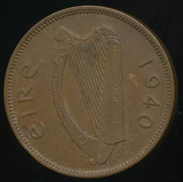 Ireland, Republic, 1940 Halfpenny, 1/2d - Extra Fine 2