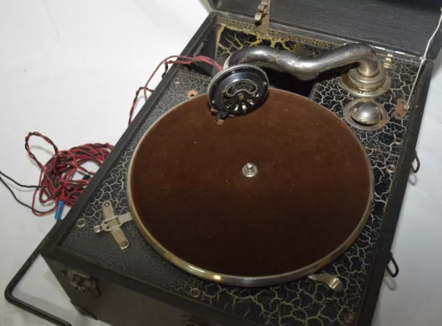 Schönes antikes Koffer-Grammophon, Reisegrammophon, Maxitone, um 1920-1930 2