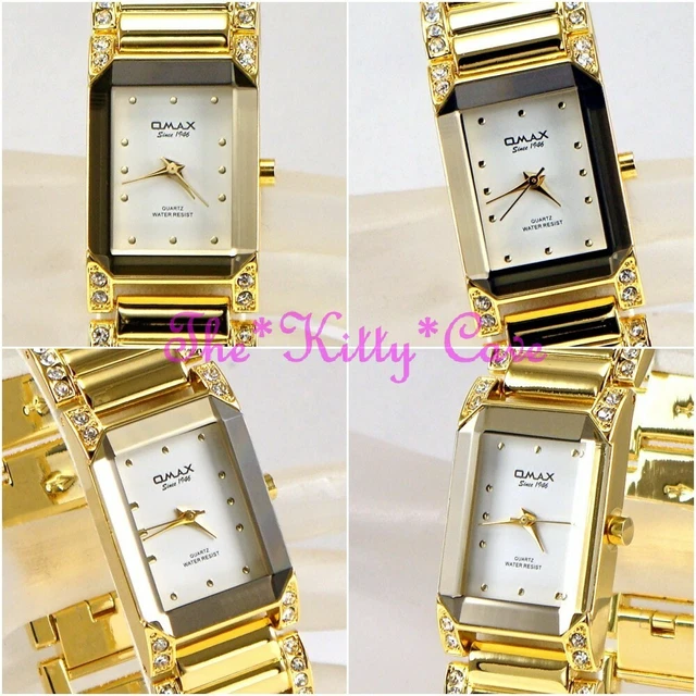 Montre OMAX Svelte - Mouvement Seiko - Cadran Bleu Et Or - Bracelet Cuir - Garantie 4 Ans