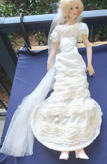 Duck House Heirloom Doll 25” Tall Porcelain Bride Doll #0012/5000
