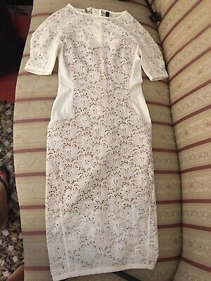 abito donna Lace High Use Claire Campbell Taglia 40 Uk 8 Dress Bianco