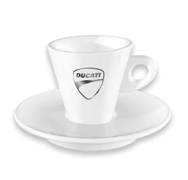 Ducati Company Essential Café Taza Espresso Platillo Coffeekit Blanco Nuevo