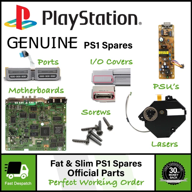 GENUINE REPLACEMENT PARTS Spares for Sony Playstation PS1 Consoles
