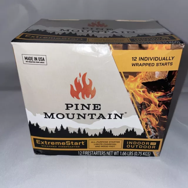 Pine Mountain Fire Starter 12 Total Extreme Start Wrapped Firestarter In Our Out
