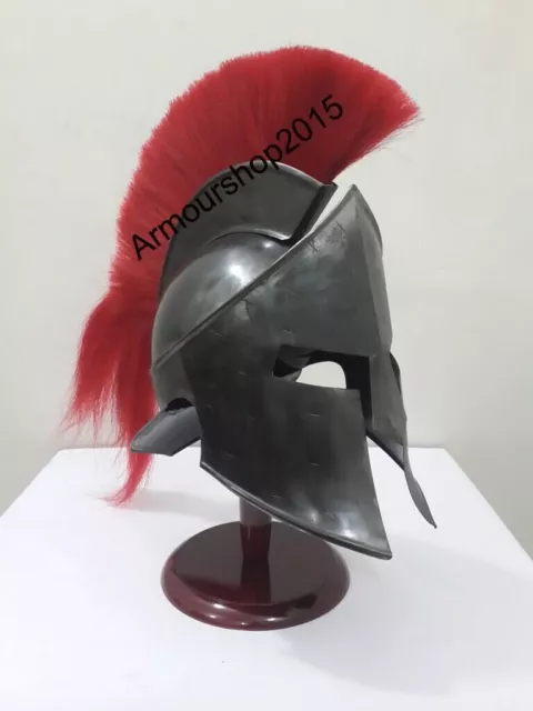 300 Casco del rey espartano Leonidas Casco de armadura medieval con penacho...