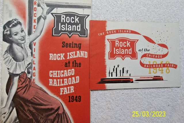 Rock Island Railroad at the Chicago Railroad Fair booklet PAIR 1948 & 1949