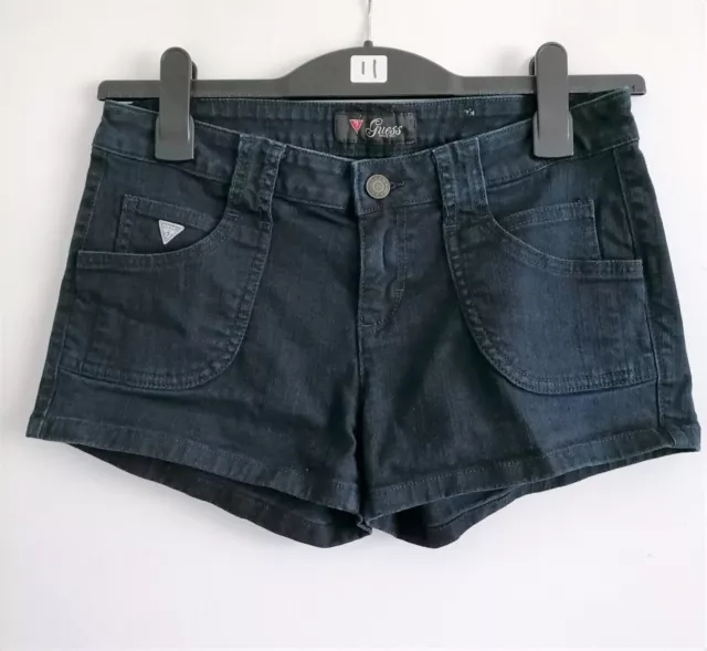 GUESS 😍 SEXY PO JEANS SHORTS HOTPANTS W26 XS/S SEHR DUNKELE WASCHUNG TOP NEUw