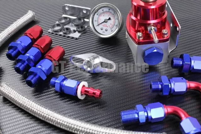 KIT Regulateur Pression d'Essence reglable PRO Durites renforcé Homolo FIA NEUF