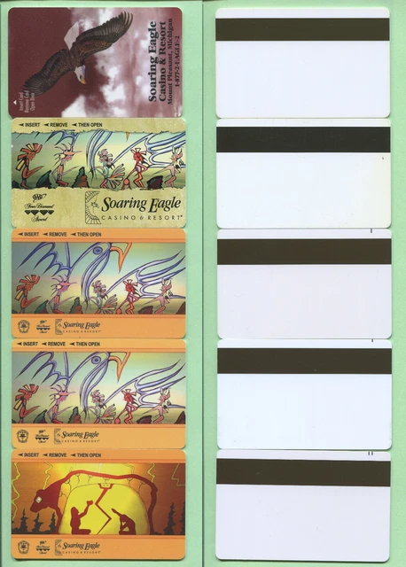 Soaring Eagle Casino Hotel Room Key Cards Used 5 All Different Free Shipping