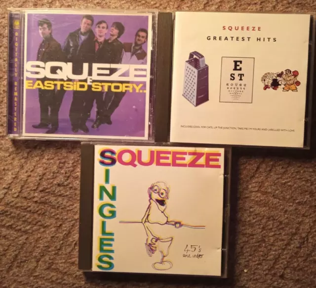 SQUEEZE - EASTSIDE STORY(+2 BONUS TRACKS)/SINGLES or GREATEST HITS CD ALBUMS
