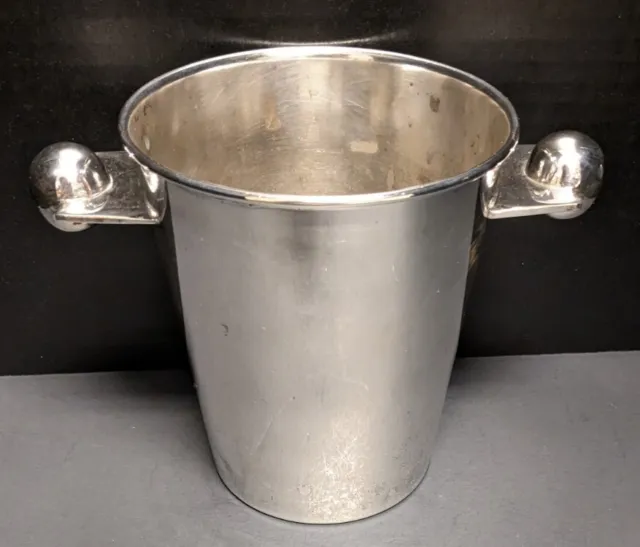 Vintage Art Deco Silver Plated Ice Bucket Home Bar Small Size