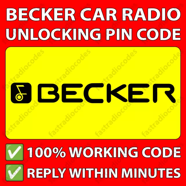 ✅Becker Radio Pin Code Becker Grand Prix 2230 2234 2237 Mexico 1431 1470 2130✅