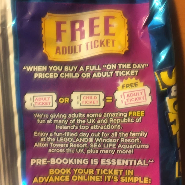 ACTUAL VOUCHER Ticket for Merlin THORPE PK ALTON TWRS CHESSINGTON MADAME TUSSAUD
