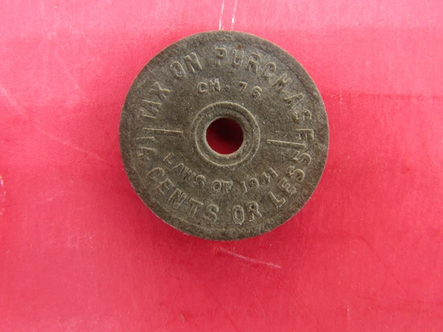 TAX COIN TOKEN WASHINGTON State Commission On Purchase .14c Or Less Laws 1941