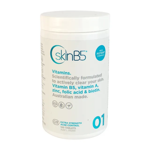 NEW Skincare SkinB5 Extra Strength Acne Control Vitamins 120 Tablets