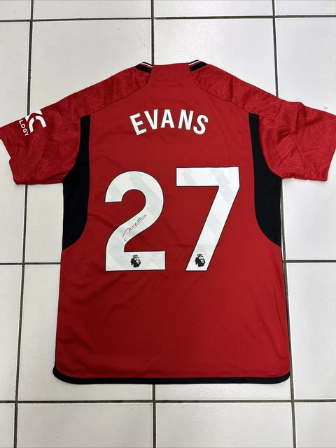Jonny Evans Signed Manchester United 23/24 Home Shirt With COA