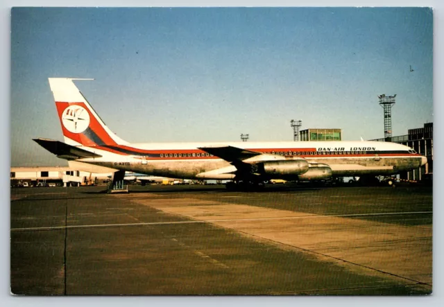 UK DAN AIR LONDON BOEING 707 4X6 Postcard