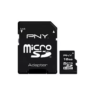 Tarjeta MicroSDHC PNY Professional 16 GB - FABRICANTE DE EQUIPOS ORIGINALES - P-SDU16G4-GE Sellada Totalmente Nueva