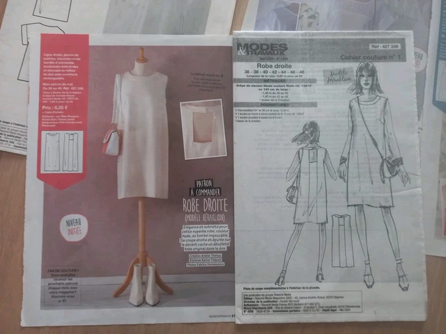 Patron De Couture Mode & Travaux N°3536 - Veste Fausse Fourrure Femme - Occasion