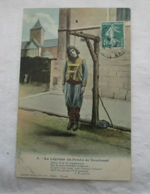 Cpa Illustrée Orne 61 Domfront La Legende Du Pendu