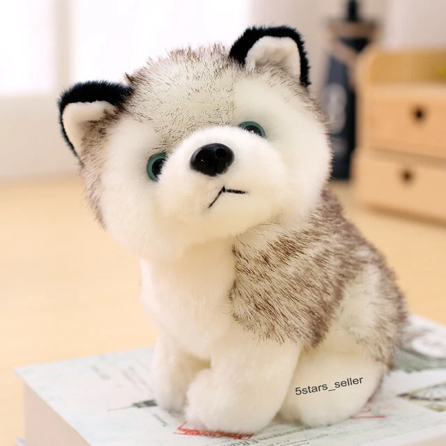 REALISTIC HUSKY DOG Plush Toy Stuffed Animal Soft Wolf Pet Doll Cut