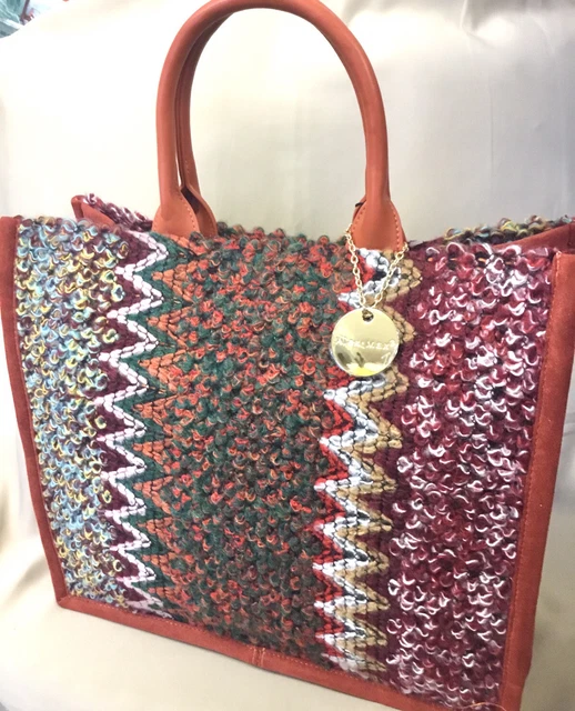 Eine Alex Max Italien Atemberaubende Designer Xxl Tasche Neues Design Kunstwildleder Polyester