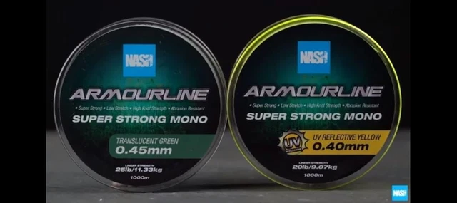 NASH ARMOURLINE SUPER STRONG MONO GREEN 25LB/0.45MM 1000MT - Carp Hunter