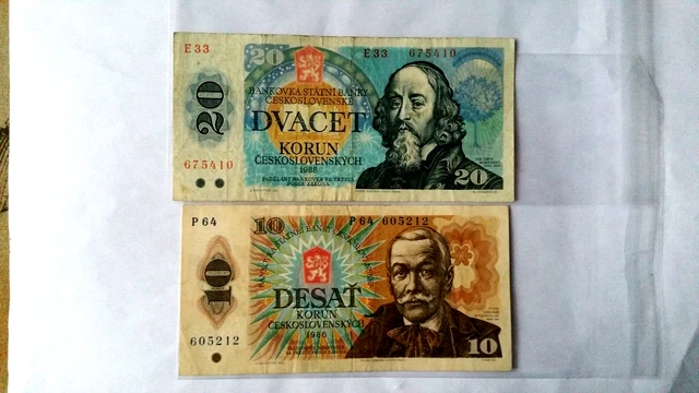 czechoslovakia 10 and 20 korun