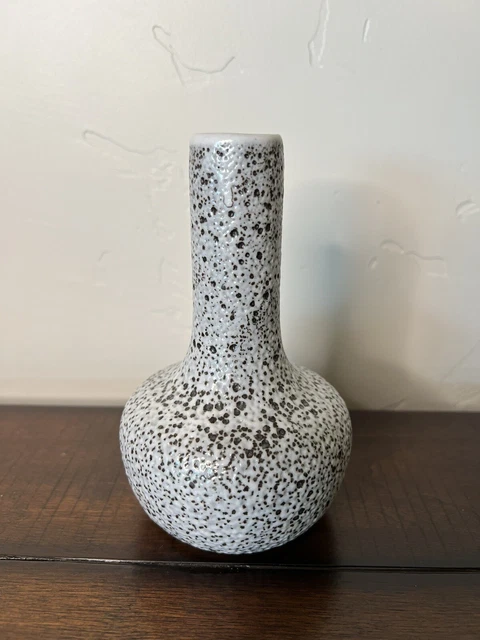Vintage Pigeon Forge Tennessee Lava Volcanic Glaze Vase Mid Century Signed Grey