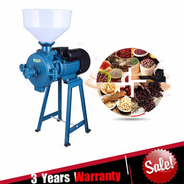 Electric Mill Grinding Molino De Maiz Electrico Corn Grinder Machine & Funnel