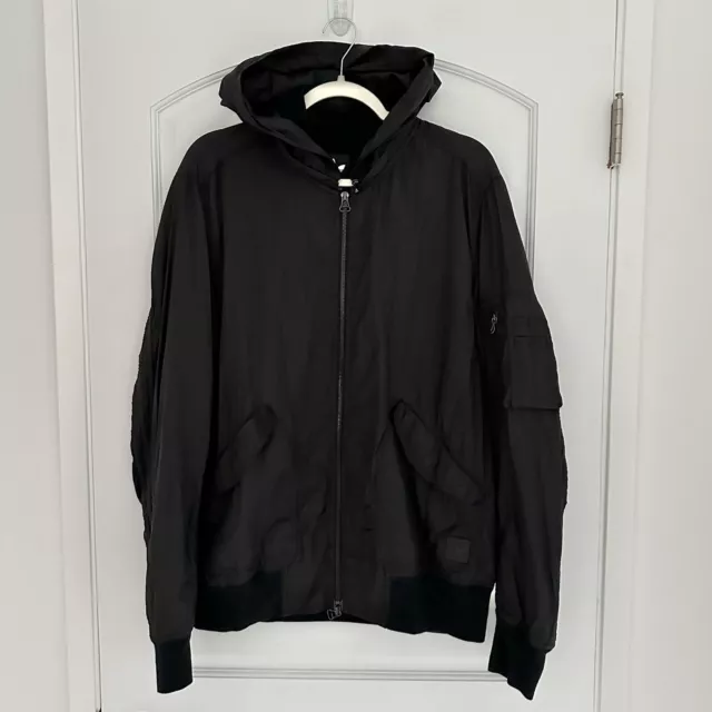 Wings + Horns x Adidas Team Bomber Hooded Jacket, sz XL, Football Military Inspo