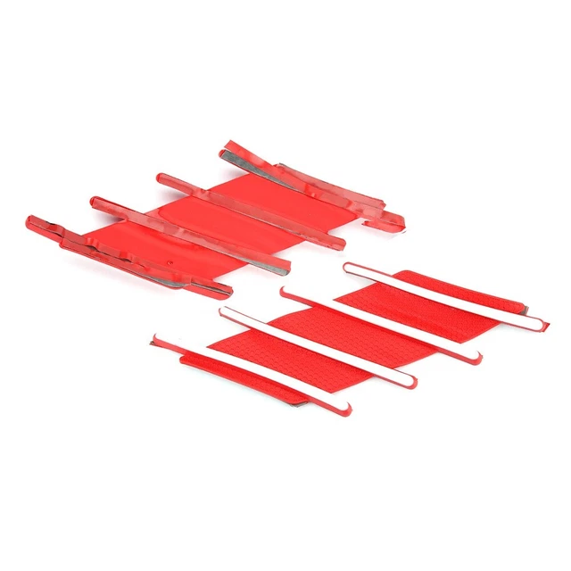 Motorcycle Fuel Tank Anti-slip Gill Decorative Protector Pad Stickers Red